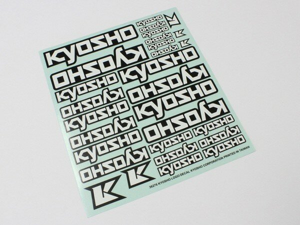 Kyosho Dekorbogen Weiss 29 Stk. Logo 235x210mm Sticker Aufkleber Patch