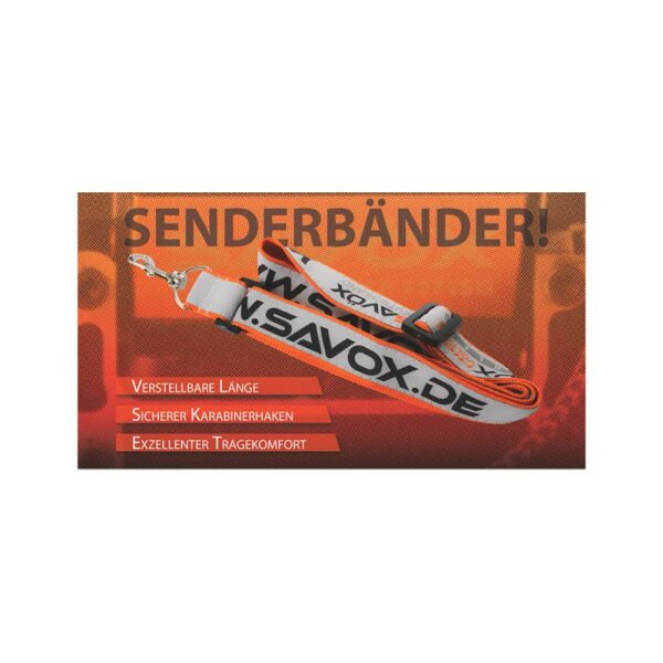 SAVÖX Sendergurt Premium SAVÖX-Design, verstellbar Sender...