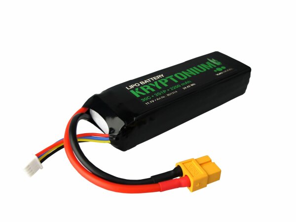 3S LiPo Akku 2200 mAh 30C Goldkontakt XT60 801314 Kryptonium