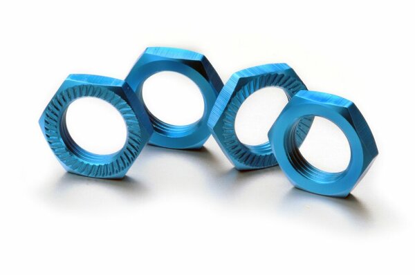 Radmuttern 17mm 6 Kant selbstsperrend Blau VE 4 Kyosho Traxxas Summit E-Revo 1:8 Mutter 2560005