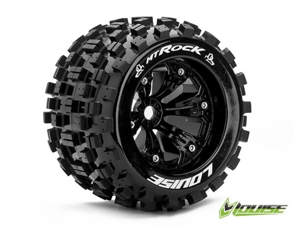 MT 3.8 MT Rock 1/8 Sport Felge schwarz 17mm TRAXXAS Summit HPI  1/2 Offset LOUISE LOUT3277BH