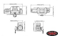 Seilwinde für Crawler 1/10 1/8 Winde Winch elektrisch RC4ZS1571