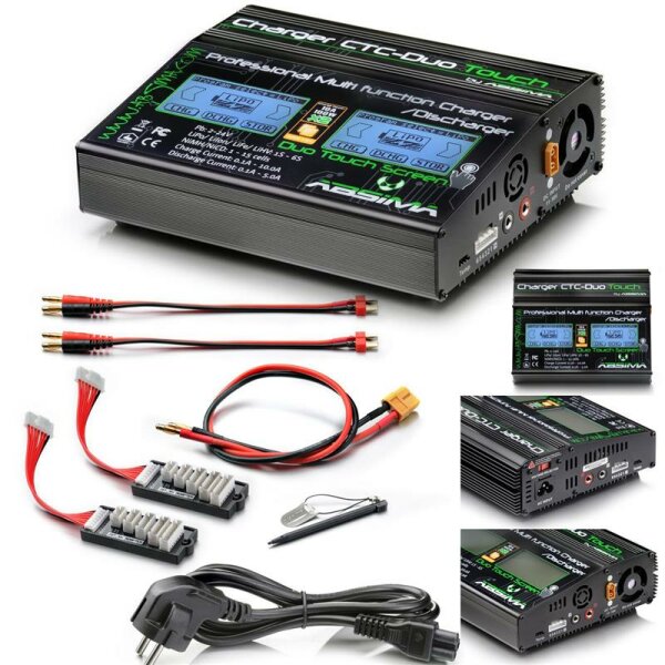 Ladegerät 2x 100 Watt 230 V 10A CTC Duo Touch 4000022 Absima