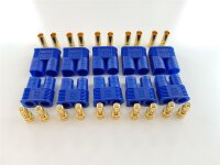 10Stk. EC3  Stecker + Buchse Set (5 Paar) AMASS Goldkontakt E-flite