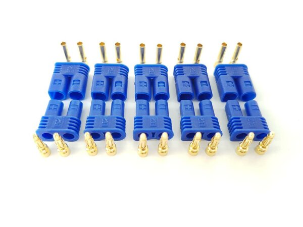 10Stk. EC2  Stecker + Buchse Set (5 Paar) AMASS Goldkontakt E-flite