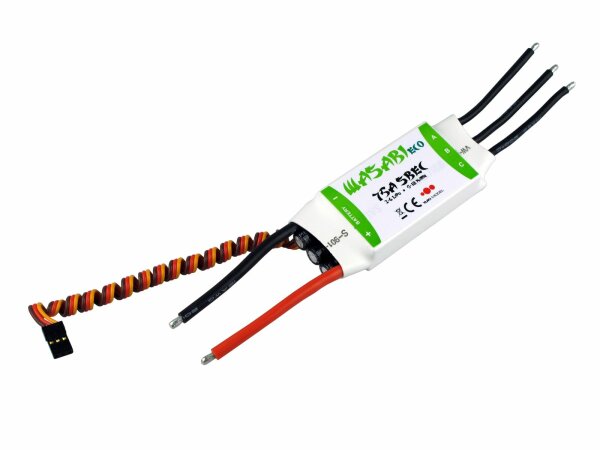 Wasabi ECO Brushless ESC Regler Flugregler 12A-85A  ESC 1-5 A ProgCard 75A