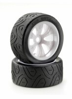 Komplett Räderset 1:8 Truggy weiß Reifen +...