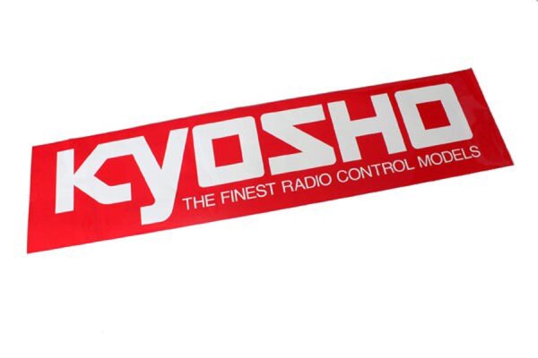 Kyosho Aufkleber 106 x35 mm ROT Sticker Patch LOGO87002