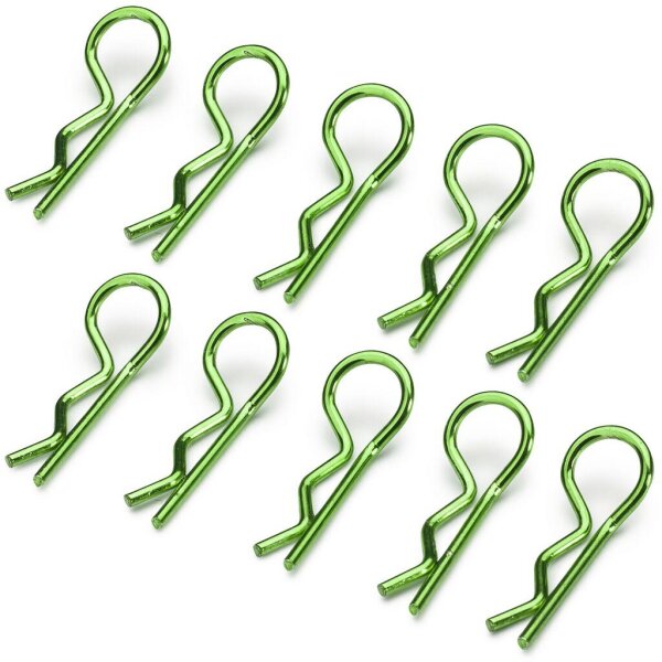 Karosserie Splinte Gr&uuml;n Klein Body Clips 2440015 Absima Karo splinte 10 Stk.